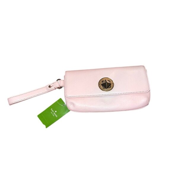 kate spade Handbags - Kate Spade New York Chrystie Street Evan Leather Wristlet Clutch Cipria Pink NWT